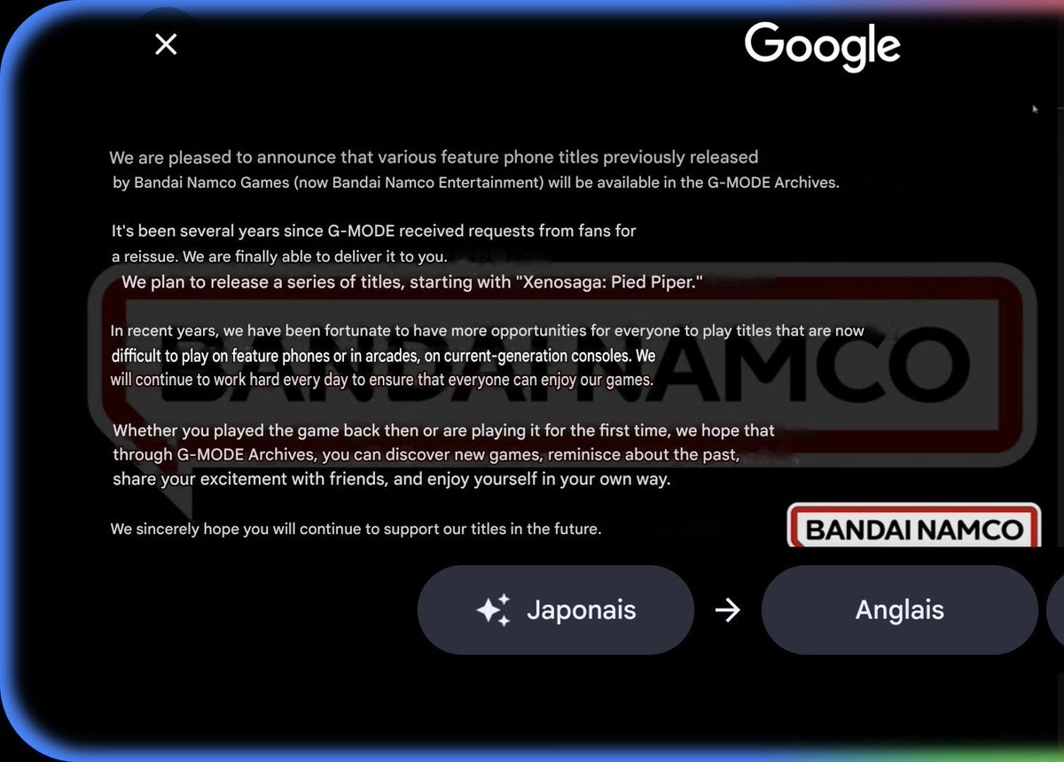 "We plan to release a series of titles" 

A series??? Xenosaga?!??