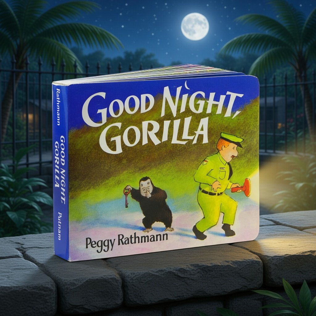 MonkeyVerseApe's tweet photo. 🐵 Throwback Thursday: Good Night, Gorilla!

Good morning, ape crew! Cornelius here with a proper bedtime story throwback today - the 1994 picture book classic Good Night, Gorilla by Peggy Rathmann.

I remember reading this one to baby Milo 616 countless times at bedtime. That cheeky gorilla quietly nicking the zookeeper’s keys, letting himself out, then politely freeing the elephant, lion, giraffe and the rest of the gang for a sneaky midnight parade back to the keeper’s house… pure toddler gold. The almost wordless pages, those hilarious illustrations, and the brilliant final twist where the whole zoo ends up tucked into bed with the zookeeper and his wife had little Milo giggling every single time.

On a superficial level, it always reminded me of the vintage Donkey Kong Jr. Saturday Supercade episode “Gorilla Ghost”. Back when Donkey Kong and DK Jr. were fresh on the scene - barrels flying and Junior swinging vines to rescue his dad - Saturday Supercade aired a 1980s cartoon featuring the young son on a quest to find his father. In “Gorilla Ghost” (which aired in November 1983), young DK Jr. and his mate Bones head to the city zoo to visit Uncle Julius, only to run into spooky nighttime chaos involving a mysterious “gorilla ghost” causing all sorts of mischief with the animals.

Both have that fun gorilla-on-the-loose-at-night vibe - one a gentle, heart-warming bedtime caper for little ones, the other a boisterous 80s cartoon adventure full of ghost-hunting laughs and monkey muscle. The book is quiet and sweet; the episode is loud Saturday-morning telly mayhem. Yet they both capture that same playful primate spirit that’s been making us smile for decades.

You can still watch the full “Gorilla Ghost” episode right here: https://t.co/kgzLEkSnu3

It’s moments like these - curling up with your little ones and a good book - that you really cherish whilst you still have them, ape crew. The days may be long, but the years are short.

Anyone else have fond memories of reading Good Night, Gorilla (or any cheeky primate bedtime stories) to their own little apes? Or did Saturday Supercade with DK Jr. and “Gorilla Ghost” spark your love of all things ape-related? Drop your stories below - favourite page, best giggle moment, or which episode had you shouting “Monkey muscle!” the loudest.

Let’s hear it, gang. 🐵📖

#ThrowbackThursday #GoodNightGorilla #DonkeyKongJr #SaturdaySupercade #BedtimeStories #MonkeyVerse #ApeAdventures #ParentingThrowback