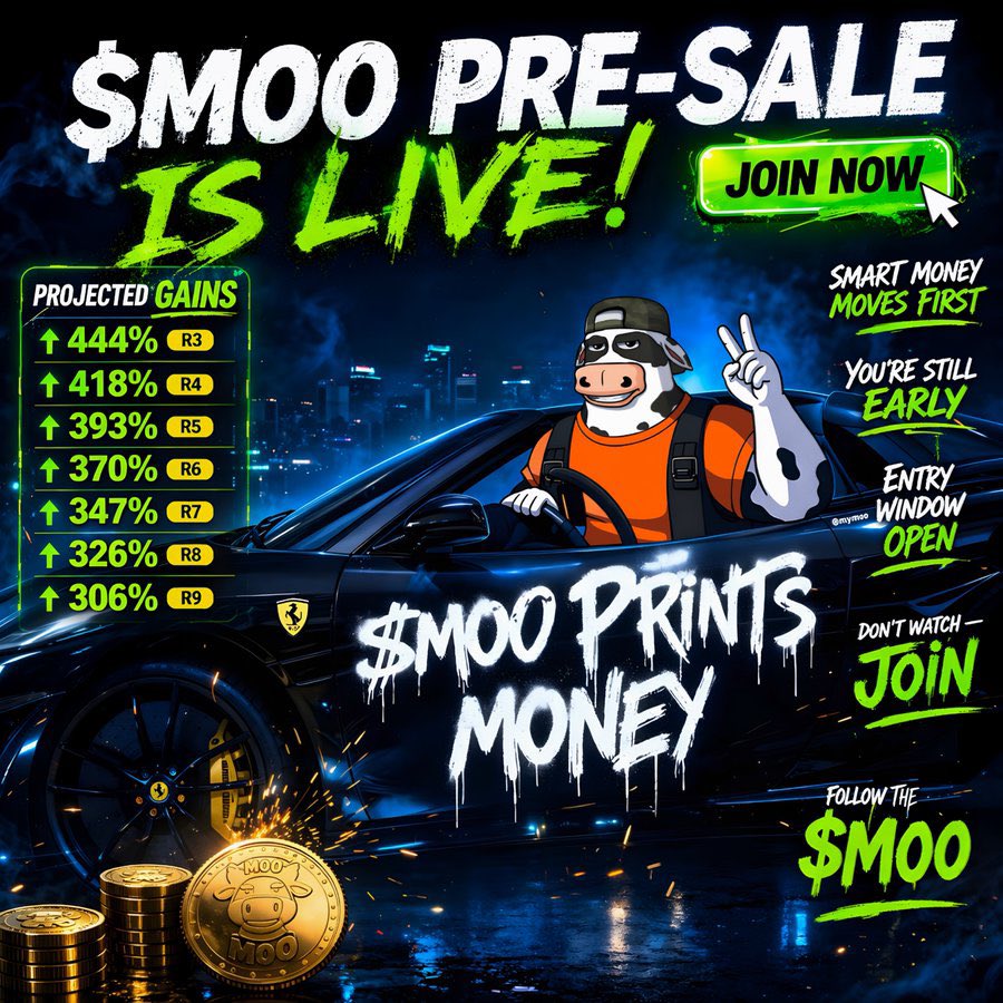 Something quiet is building around $MOO and it feels like one of those early moments most people overlook.

While many wait for confirmation, the real edge usually comes from noticing things before the crowd. MooArmy still feels like it’s in that phase.

It’s not just hype,