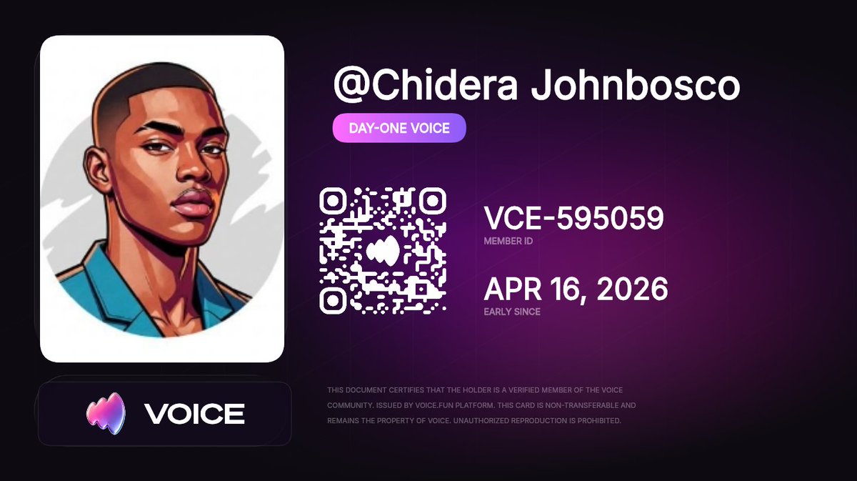 UmehChider51403's tweet image. Yaaay!
Just got my @Voicehavefun membership card!

Member ID: VCE-595059

#Voice #VoiceFun #VoiceCommunity