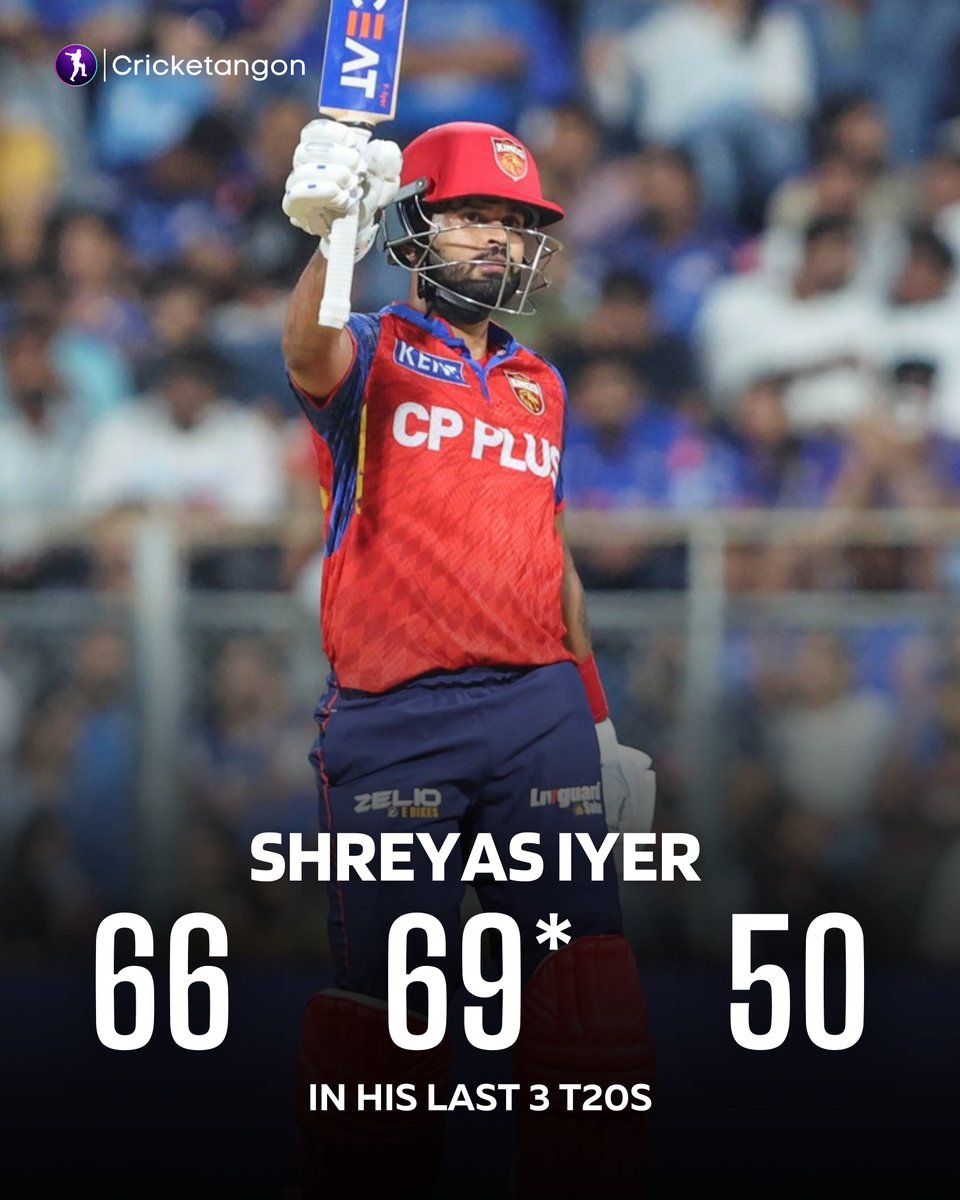 cricketangon's tweet image. Third consecutive fifty for the Punjab Kings captain Shreyas Iyer, all came on the winning causes 🔥

#IPL | #indiancricket