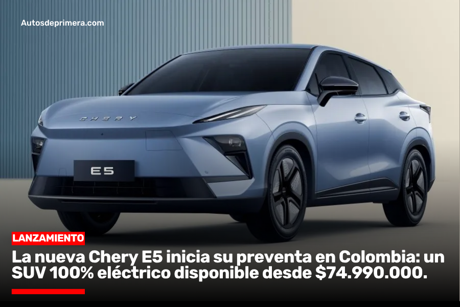 Autosdeprimera's tweet image. #LANZAMIENTO | La nueva Chery E5 expande el portafolio de vehículos eléctricos de la marca y llega a Colombia con un precio muy competitivo. Ofrece una autonomía de hasta 422 km (ciclo NEDC).

Más novedades aquí: autosdeprimera.com/autos-de-prime…