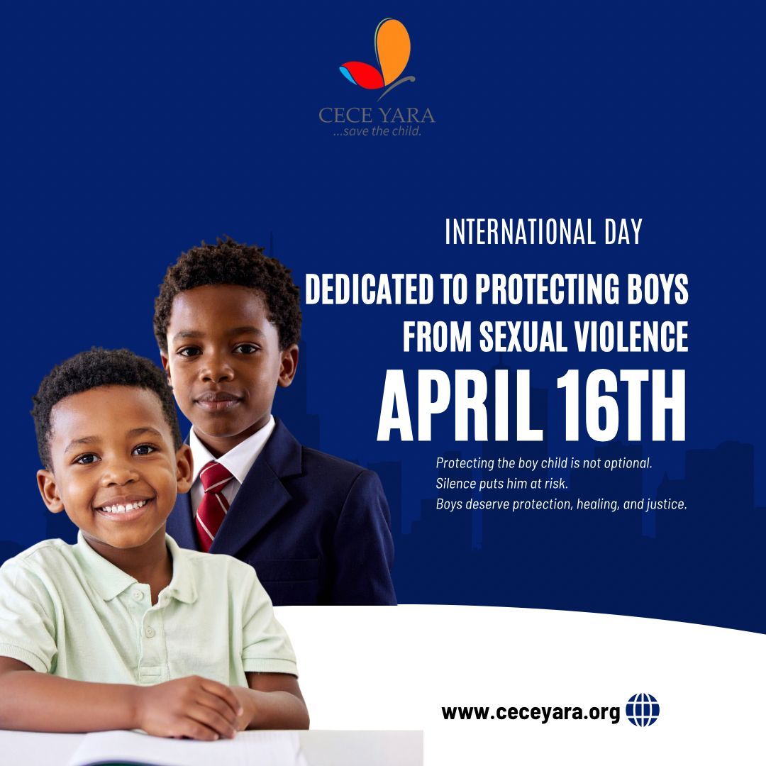 cece_yara's tweet image. Today is dedicated to protecting boys from sexual violence.

Listen when boys speak. 
Believe them when they share.
When you see something, say something!

#ceceyara #childprotection