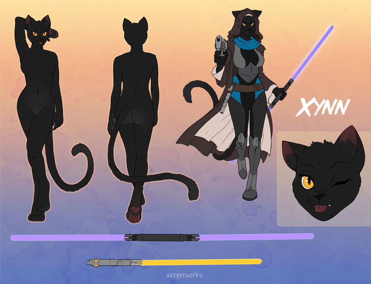 Wooperworks's tweet photo. Ref Sheet Commission for Riddle!

We got a little bit of everything drawn over here, today the theme is... Star Wars xD

Title: Xynn Ref
#rikkoshaye #wooperworks #starwarsart #starwarsanthro https://t.co/yjJ7ioOwsG