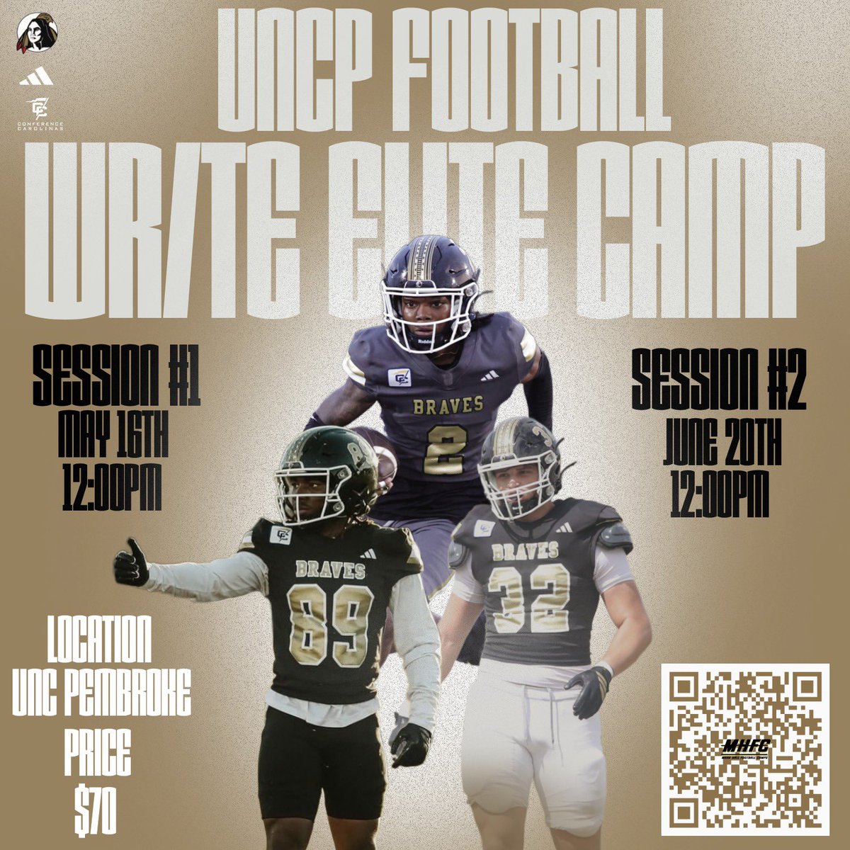 UNCP Braves Football tweet media