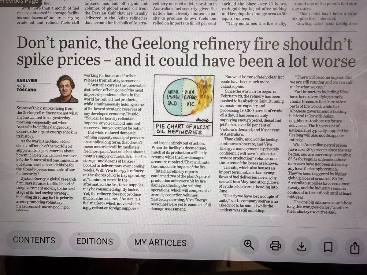 dean_dene's tweet photo. @lyttle_deb9361 @abcnews @JacintaAllanMP The media adores every opportunity to catastrophise.

A good article here in the print version of the Age but which I couldn’t find on it’s web site - curious https://t.co/zXrxQz1l4U