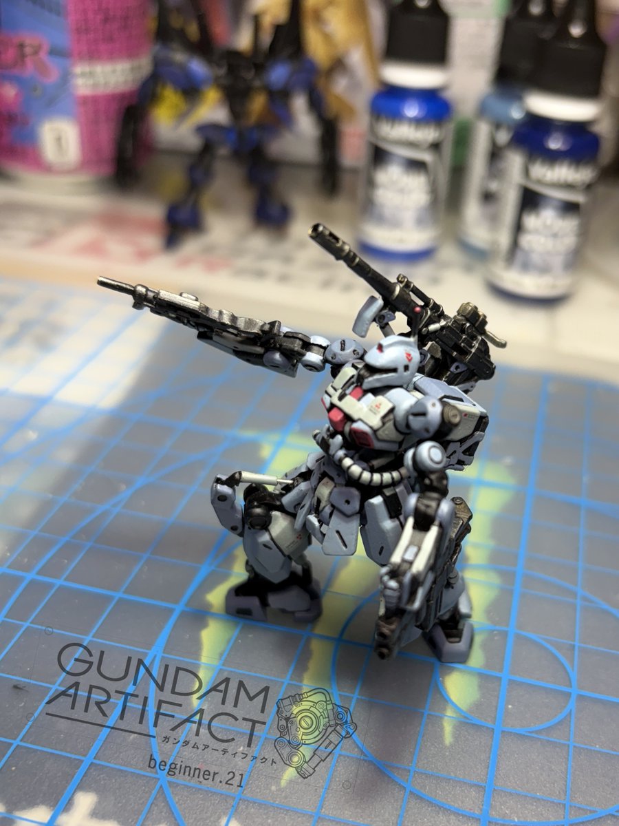 #みんなのハイアングル見せてくれ
#卓上撮りこそ至高
#ガンダムアーティファクト 過去作
大好き ザクキャノン
MS-06K-L  Lightweight Zaku Cannon