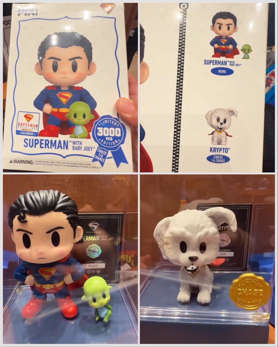 DisTrackers's tweet image. First look at the Superman Experience exclusive Superman PIX! Chance at Krypto Chase. LE 3000.
.
Credit @parksandcons #Superman #DC #Krypto #Collectibles #Thrilljoy