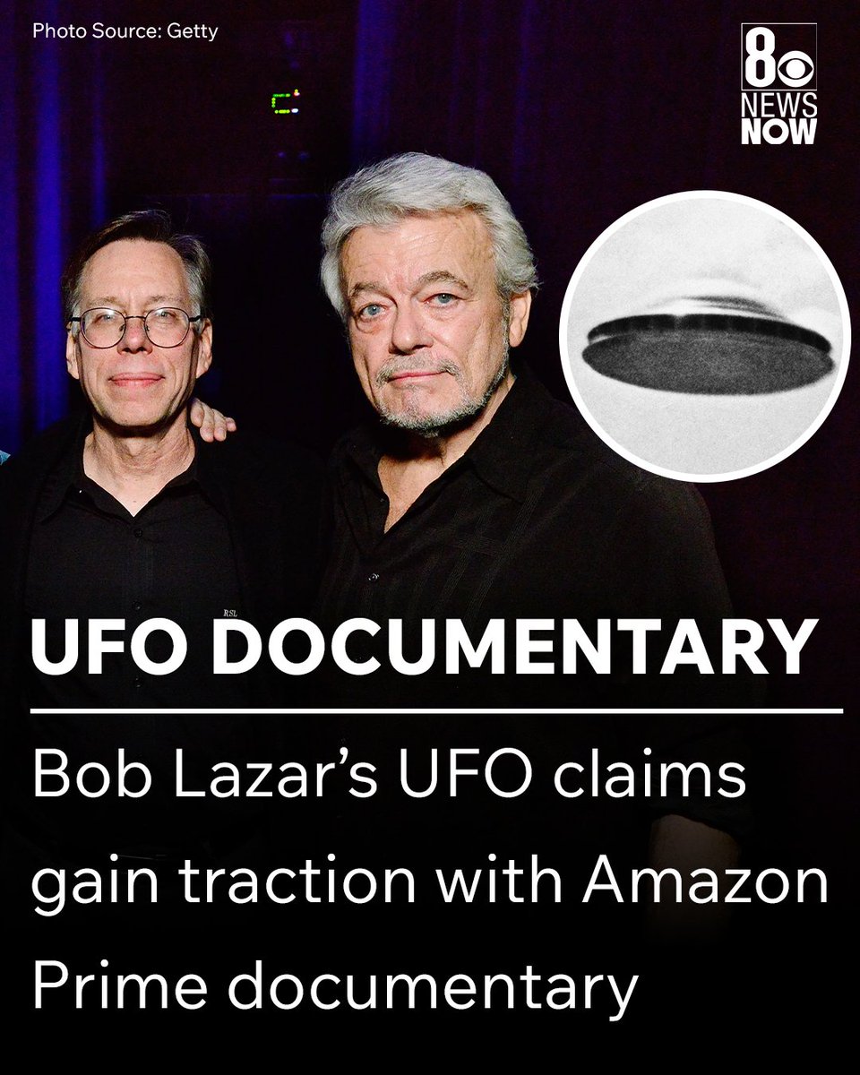🔗 Watch the full interview with Bob Lazar about the release of the new Amazon Prime movie “S4: The Bob Lazar Story”: 8newsnow.com/mystery-wire/b…