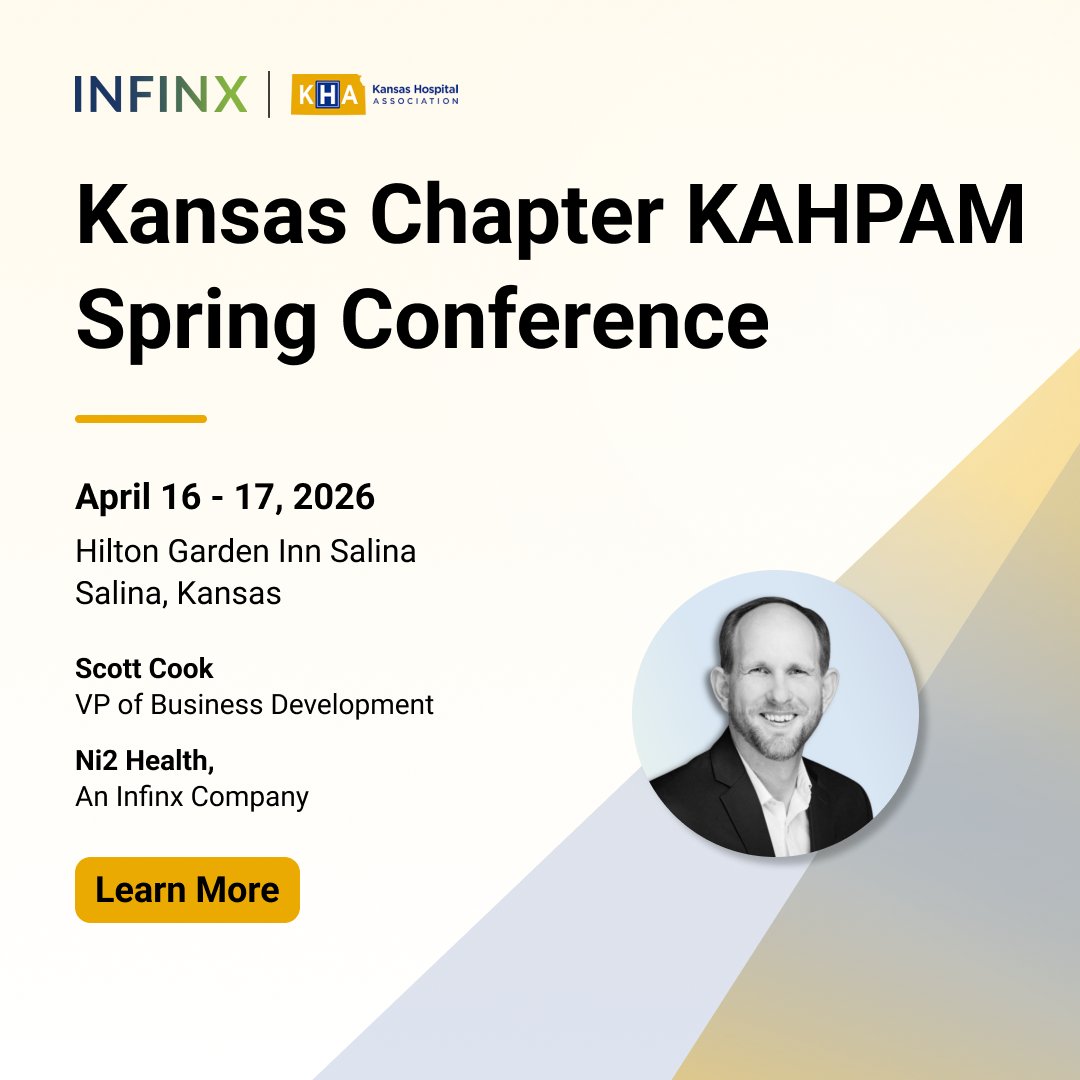 Infinxinc's tweet image. At Kansas @hfmaorg &amp;amp; KAHPAM today &amp;amp; tomorrow! Stop by our booth to talk AI-powered RCM solutions delivering 2-5% revenue uplift for Kansas providers.

Schedule a meeting with Scott Cook, VP of Business Development: na2.hubs.ly/H04X69P0

#HFMA #RCM #HealthcareAI
