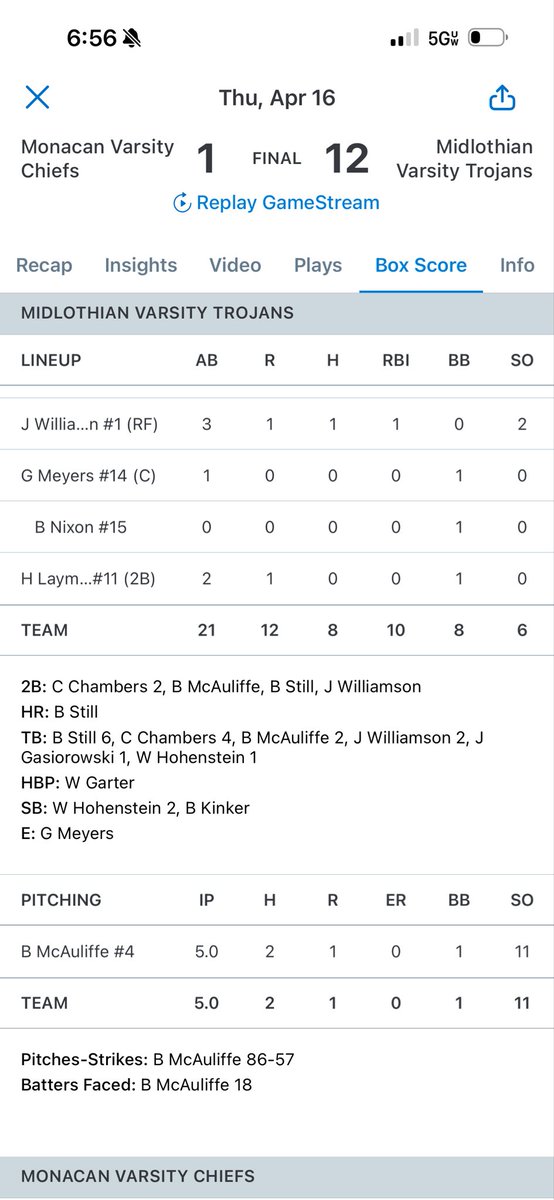 Midlothian Trojans Baseball tweet media