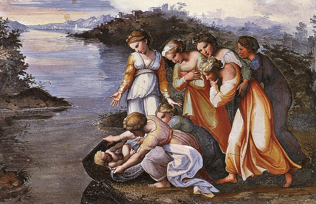 artistraphael's tweet image. Moses Saved from the Water #artbots #raphael