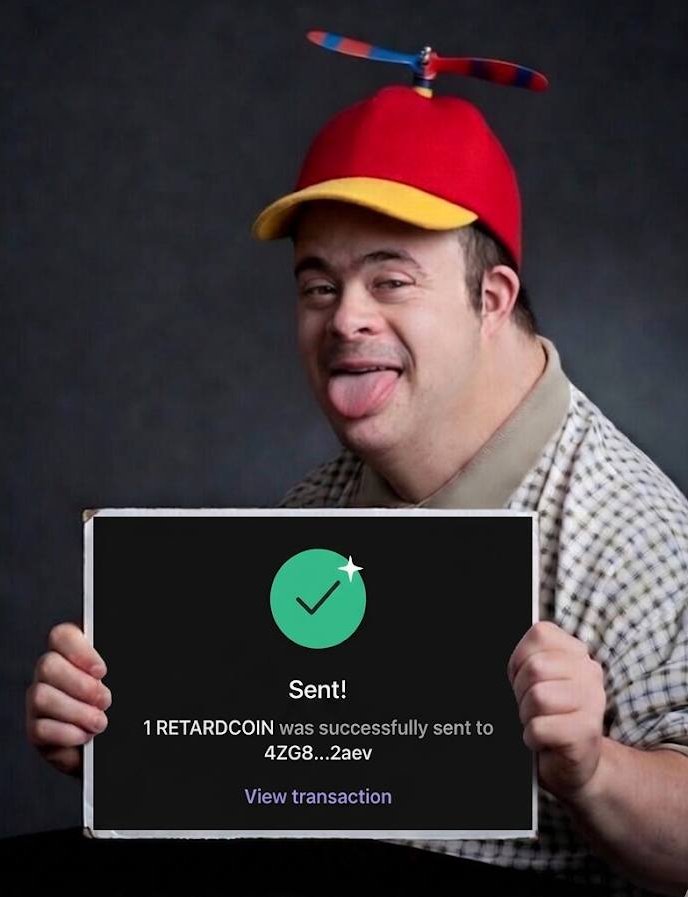 Retardcoin tweet media