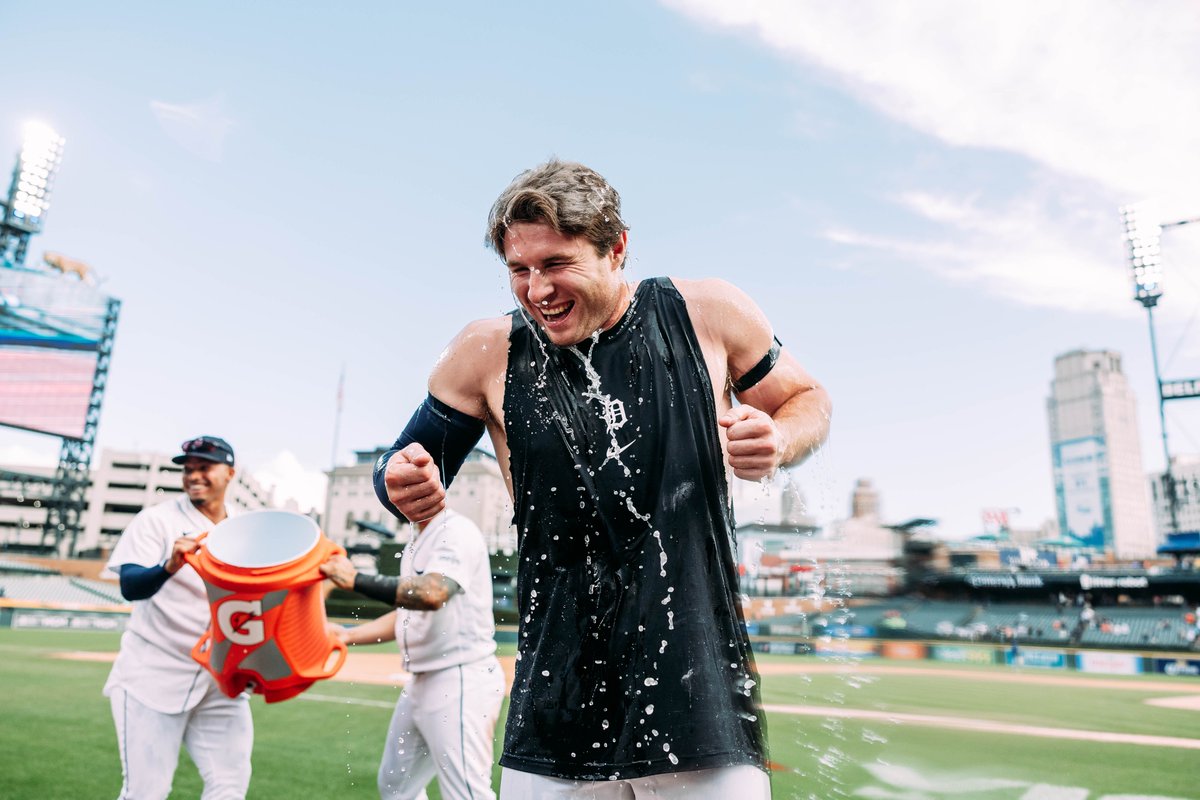 DetroitTigersPR's tweet photo. This was our first perfect homestand of 6+ games since July 17-22, 2021 (7-0). 

We're now 8-1 at Comerica Park this season, giving us the best win% (.889) of any Major League team in their home ballpark. https://t.co/7zB40ntT3Y