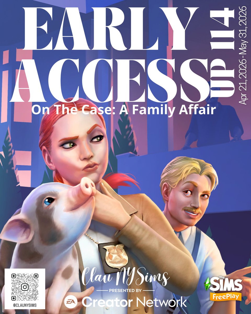ClauNYSims's tweet photo. 🇺🇸 EARLY ACCESS UNLOCKED!

The Sims FreePlay Update 114 — On The Case: A Family Affair is here… and in SimTown, success might be hiding something.

Some secrets stay in the family.

Sul Sul…
Business is booming. The salon is fully booked, the deli is overwhelmed, and the boxing gym never seems to close.

But when the same names appear behind every success, Detective Anya Case starts asking questions… especially about the Altos.

🕵️‍♀️ The Case Deepens

The On The Case story expands beyond Landgraab Manor and into the streets of SimTown, where familiar faces, growing businesses, and hidden connections begin to form a pattern.

In this chapter, appearances can be deceiving — and every Sim may have something to hide.

📖 This Early Access edition covers everything — events, prizes, gameplay features, and the next chapter of this unfolding mystery.
👉https://t.co/0bwMZJ8Qha

@TheSimsFreePlay
#TheSimsFreeplay #EarlyAccess #EACreatorNetwork #OnTheCase #familyaffair