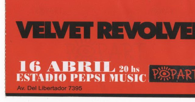 AcostaMzk's tweet image. El 16 de abril de 2007, 19 años atrás, VELVET REVOLVER se presentaba en el estadio @EstadioObras #BuenosAires 🇦🇷.
📚 @VRArmy superbanda formada @slash @DuffMcKagan #scottweiland @mattsorum y @davekushner66  .