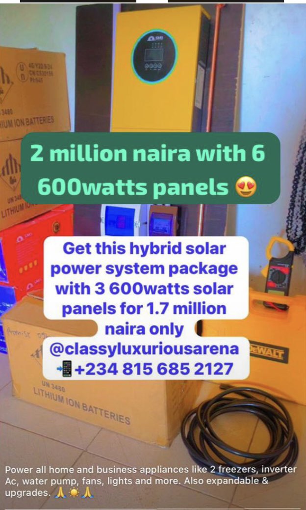 BadmusPhizzy's tweet image. STABLE ELECTRICITY ⚡️ 
Pomo!!!…  ENDING BY APRIL 30TH 2026. #HybridSolarSystem #installation