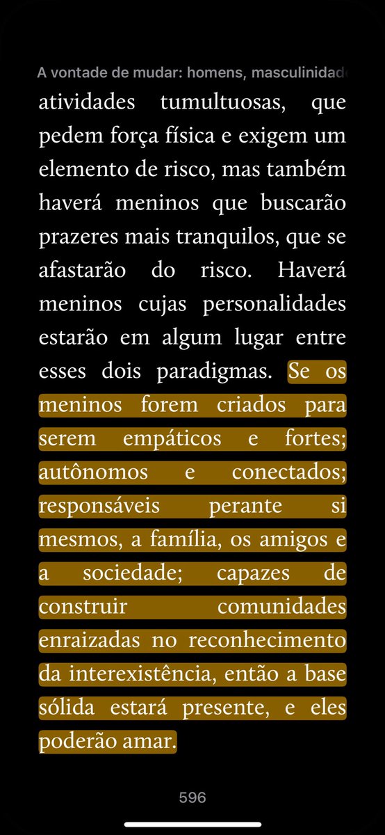 Gabrielfos_'s tweet photo. Sempre quis ser pai de menina. 

Mas lendo esse livro, me deu uma vontade absurda de ser pai de menino e construir com ele essa masculinidade saudável. 

Bizarro como eu devorei esse livro em 2 dias. Era tudo o que eu precisava ler nesse momento ❤️ https://t.co/ORwdcUHKWI