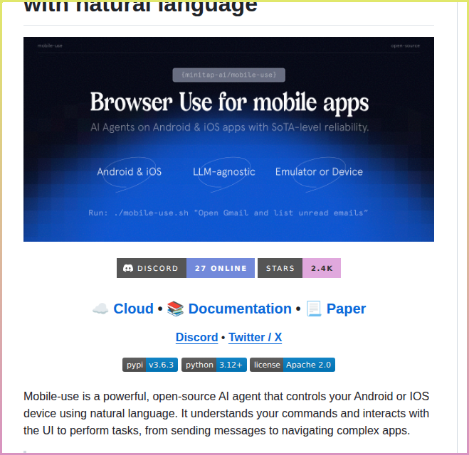 AI agent for controlling mobile apps with natural language

github.com/minitap-ai/mob…
