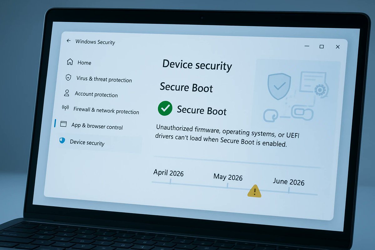 windowsforum's tweet image. 🪟 Windows Security finally admits Secure Boot certs expire in June 2026—shocking concept: warn people before the PC faceplants. Still, it’s about time.
windowsforum.com/threads/window…
#Windows10 #WindowsUpdate #Windows11 #SecureBoot