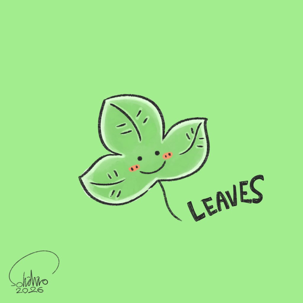 sohcamp's tweet image. おはようございます
今日も素敵な一日を！

#イラスト　#はっぱ
