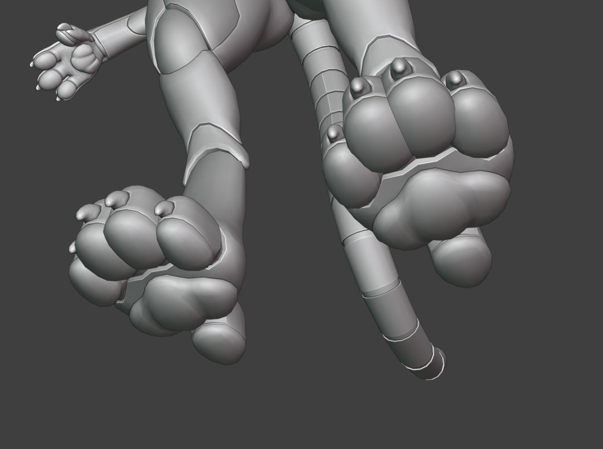 LuX__Crystal's tweet photo. I’m liking how these paws are coming out https://t.co/RwAGNe8Yje