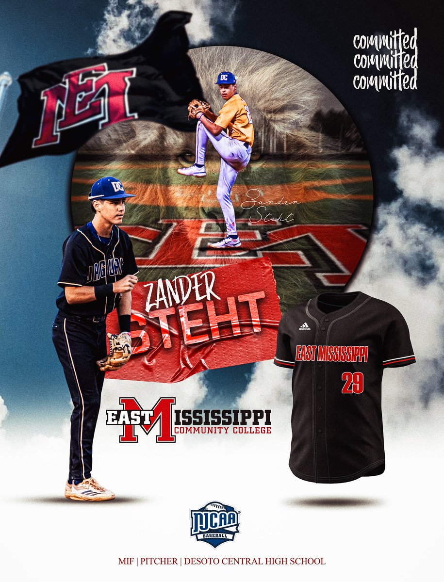 ZSteht29's tweet photo. Blessed to announce my commitment to East Mississippi Community College. 🦁 #EMCC @coach_brlewis #Committed https://t.co/fAWzxuhWaM