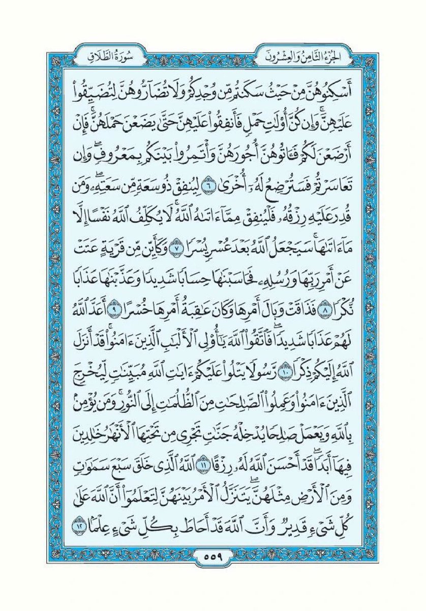 صفحة واحدة من القرآن الكريم يوميا
صدقة جارية عن نفسي واهلي وعائلتي وجميع المسلمين في الارض، ارجو الدعاء بالخير لصاحب هذا المنشور وكل من يقوم بنشره وجزاكم الله كل خير

سورة الطَّلاَق - صفحة ٢