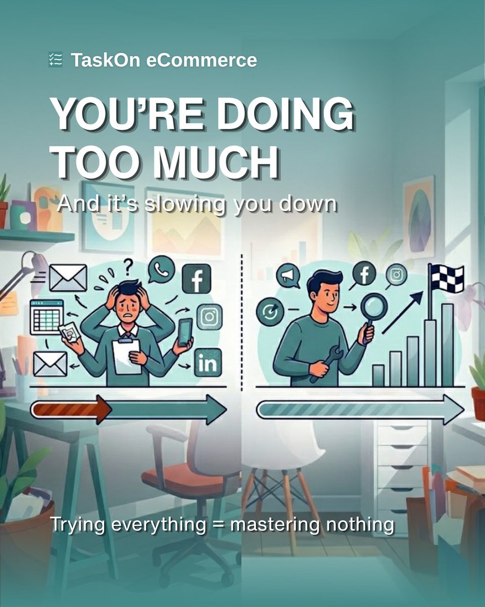 GetYourTaskOn's tweet photo. Doing everything ≠ grows.

Focus wins.

Are you focusing or doing everything?

#SocialMediaMarketing #BusinessGrowth https://t.co/un0IYI9Fcx