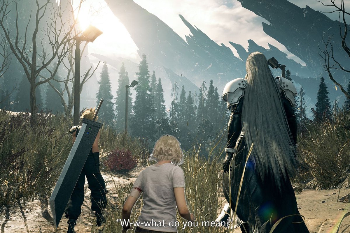Grace please listen carefully to Cloud &amp; Sephiroth …#RE9