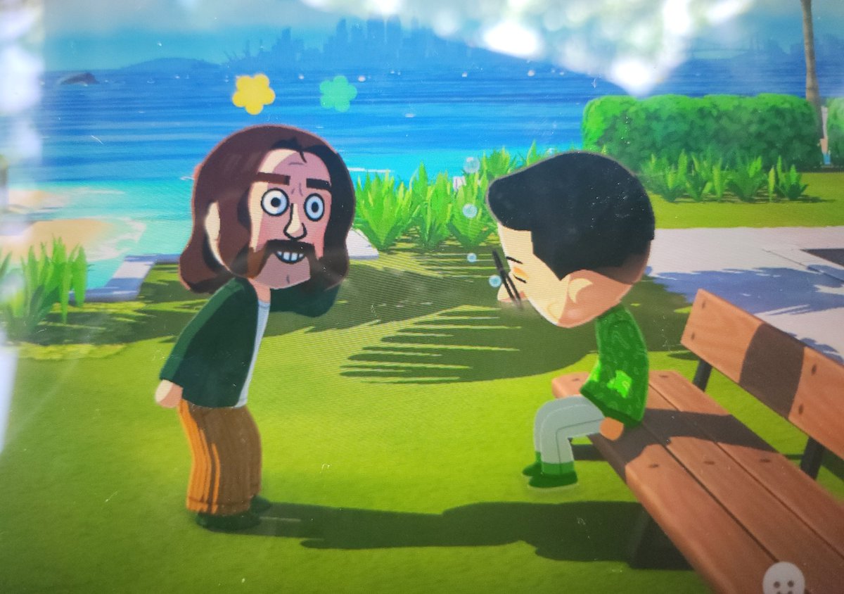 please show me any disco elysium miis you guys have made puhlease... heres my harry listening to kim sleep