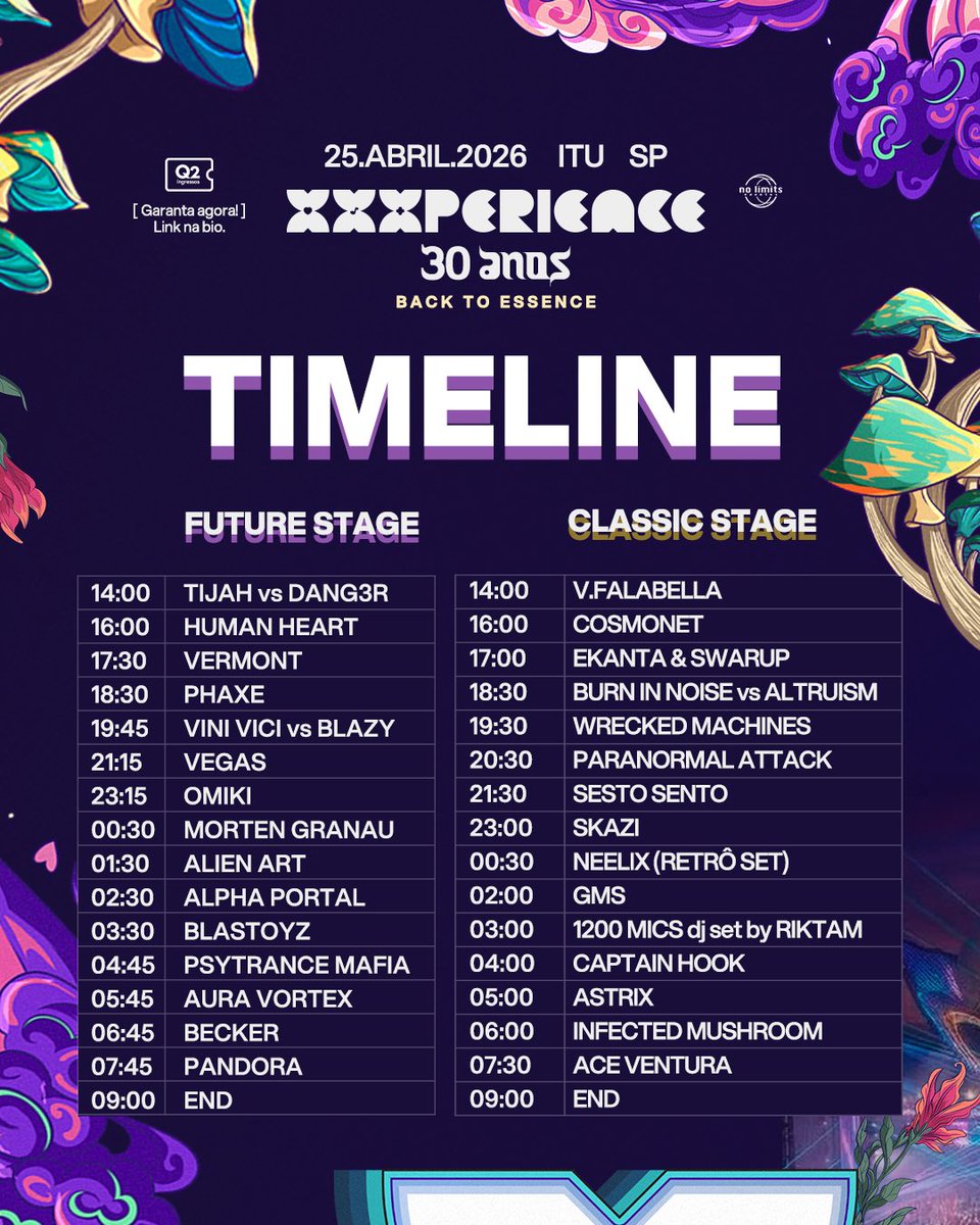 sumidao's tweet photo. saiu a timeline dos dois palcos da XXXPERIENCE 🤯🕉️ https://t.co/rIPOTye8dy