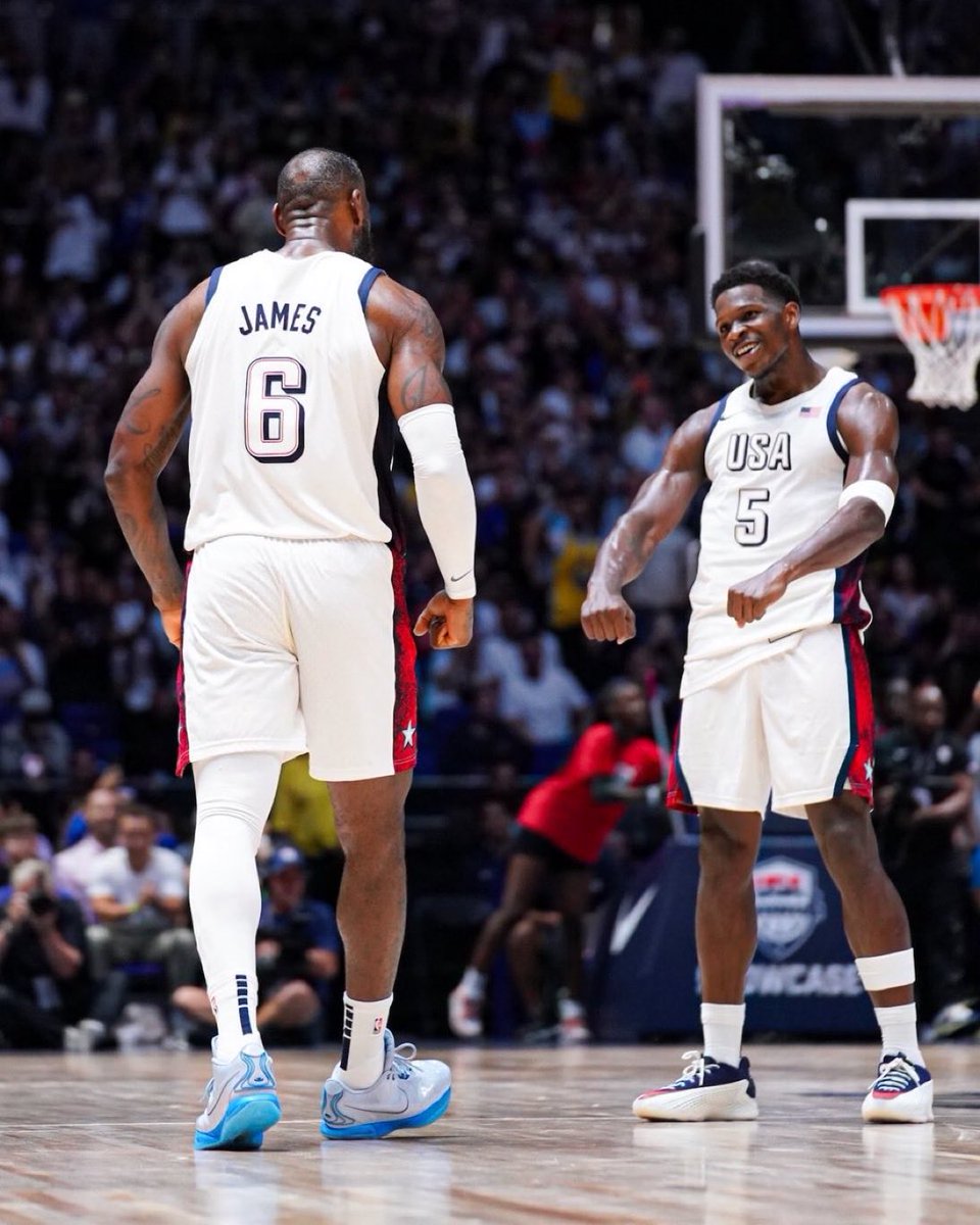 LeBron and Ant on July 22, 2024 🇺🇸