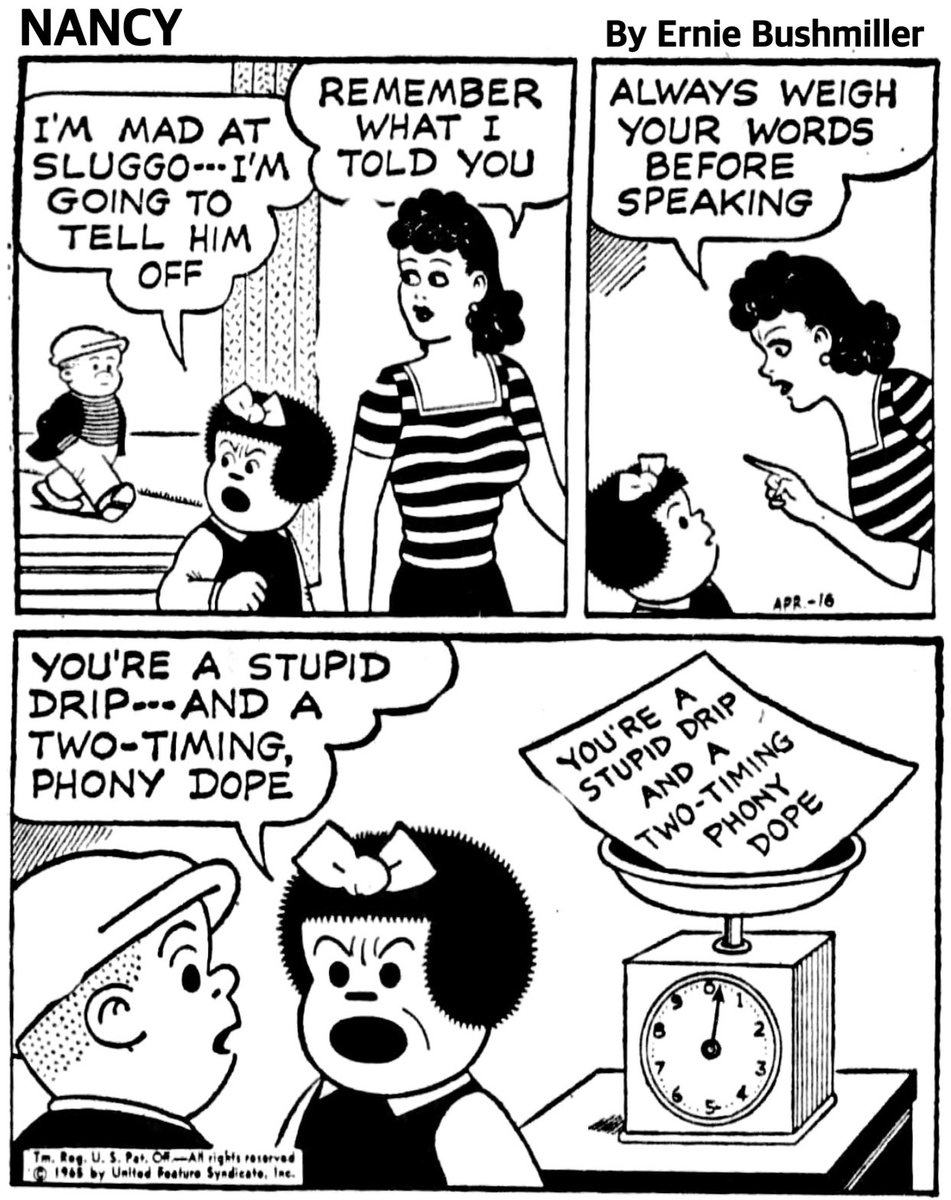 Nancy Comics by Ernie Bushmiller tweet media
