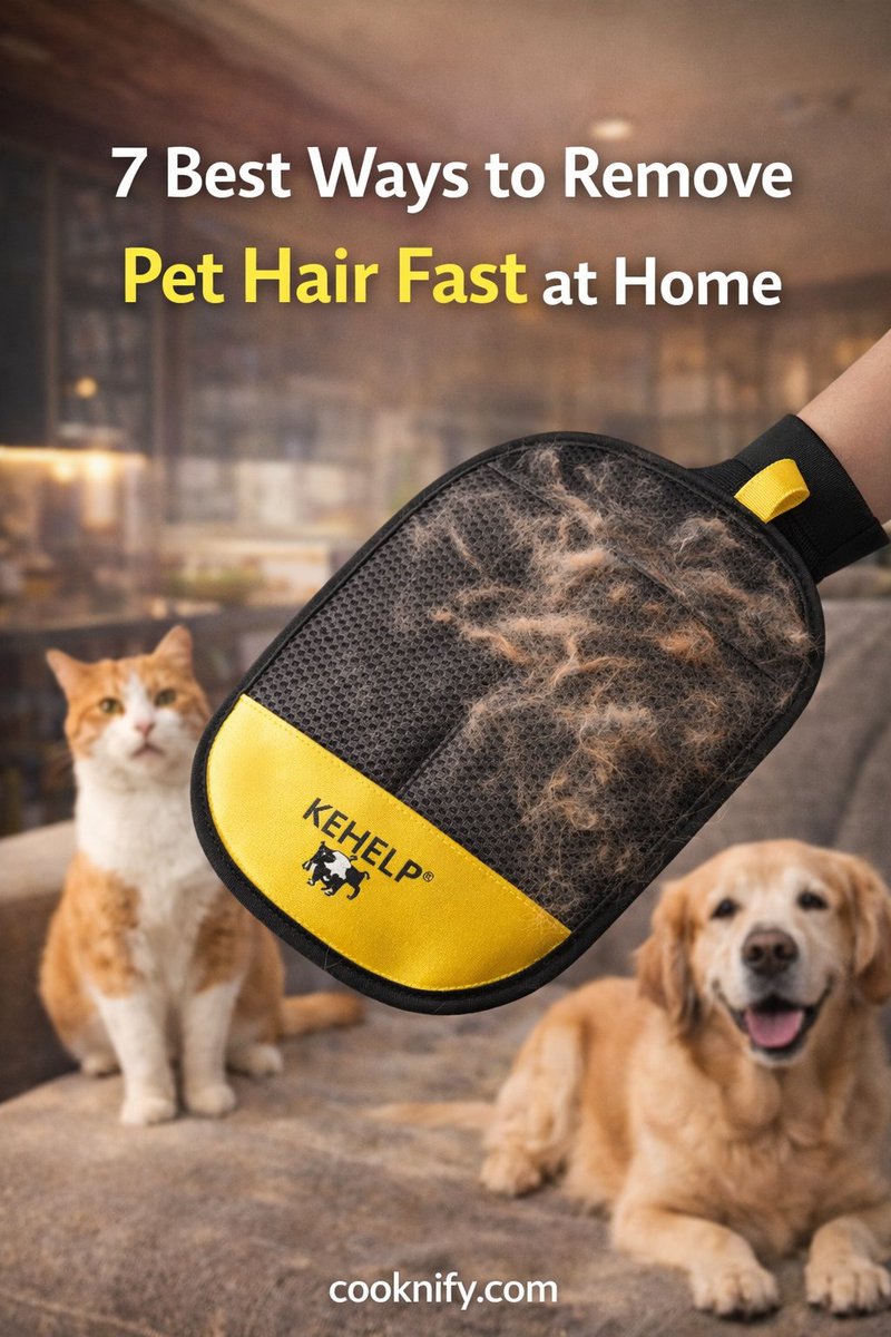 cooknifycom's tweet image. Struggling with pet hair everywhere? Discover 7 easy ways to keep your home and kitchen fur-free using this powerful pet hair removal glove. Perfect for busy pet owners in the USA!

#pethair #cleaninghack #usa #tiktokmademebuyit