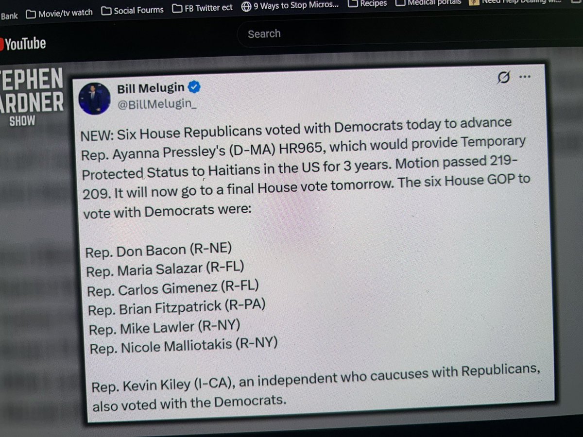 These are the Republican traitors that are keeping Haitians in our country. They passed the house vote.