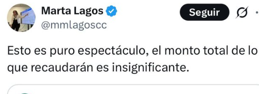 Iherreraa's tweet photo. Y que decía Marta Lagos sobre la recaudación del CAE?  Ja ja ja.  El trago le fundió el cerebro https://t.co/PUcSIbrOCr