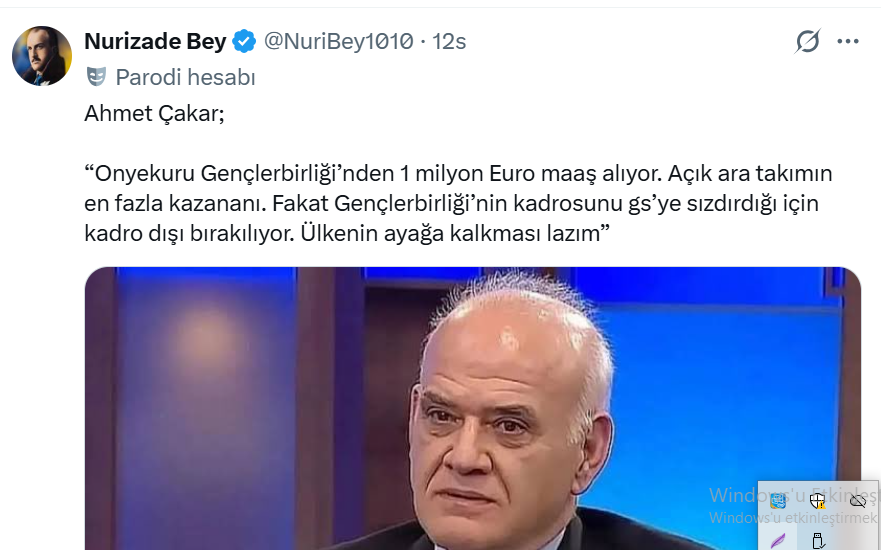 ahmet çakar bu twiti görmüş.yalancının amına osimenkosun demiş