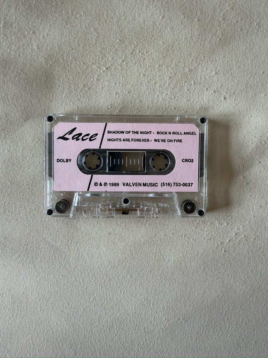 GlamRocker1990's tweet photo. INSANELY RARE Lace - Lace 1989 Demo Cassette. https://t.co/71QbVhi9eY