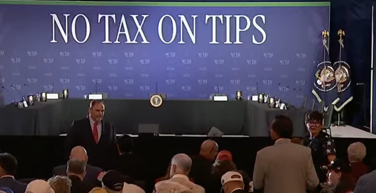 <a href="/DavidFlippoNV/">Lt. Col. David Flippo, USAF Ret.</a> seen front row at President Trump's NO TAX ON TIPS roundtable event 👀👀👀

#NV02 #MAGA