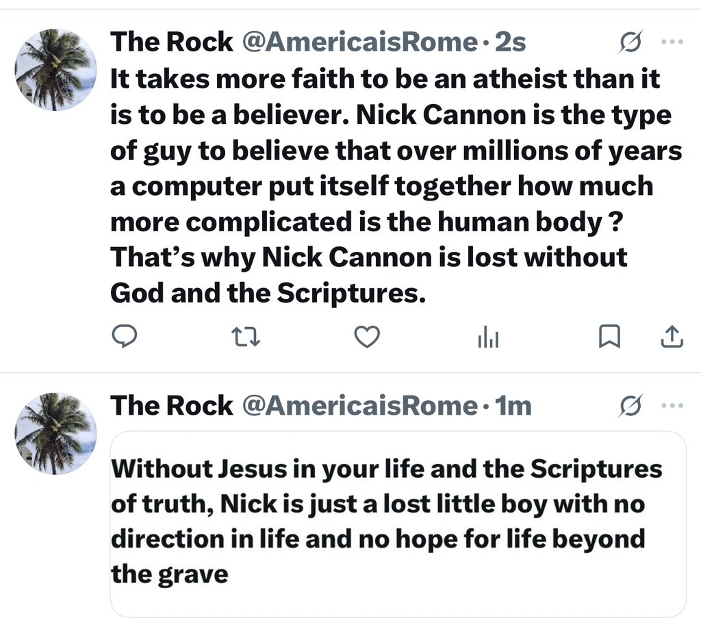 The Rock tweet media