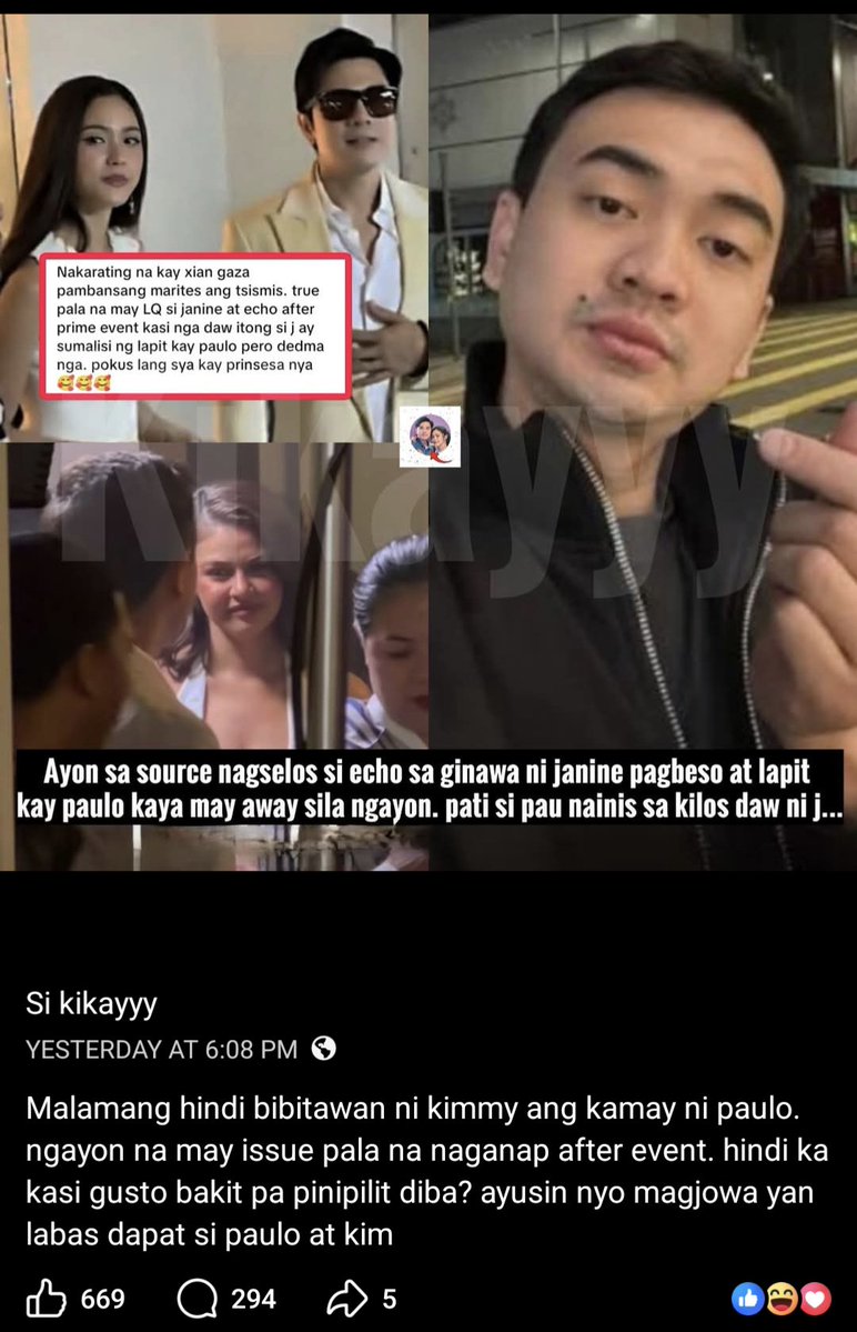 Tantanan nyo si Echo at Janine. mag Focus kayo sa bias nyo. Sana ung mga kakulto nyo matutong mag fact check bago maniwala sa pinagkakalat nyo. Kaya nasasabihan kayong delulu eh.