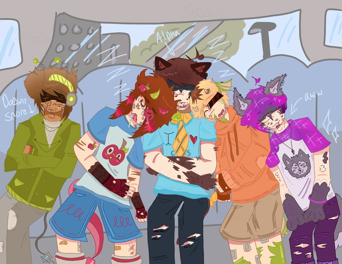 denisboomz's tweet photo. waittt lowkey i got some pals art for yall too lowkey. theyre on a bus and flebsy is driving it #sketchyt #denisdaily #subzeroextabyte #alexcraftedrl #corlhorl #thepals https://t.co/COcGe6MWAU