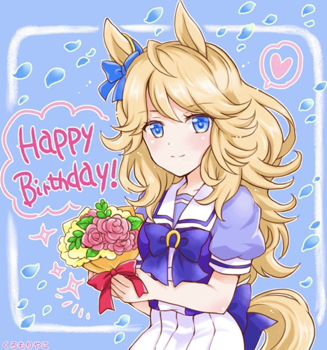 Ejaykun2209's tweet photo. Hi everyone! How are you all?

Belated Happy Birthday to the Umamusume Beauty of the century,
Gold City! 💙✨️🌸
Wishing her all the best! 

To share my love for Gold City, here's a lovely artwork from @kuromoriya3.
Beautiful and amazing. 

Love you, Gold City! 🥰💙🎂✨️🌸 https://t.co/G1L2EhG3YB