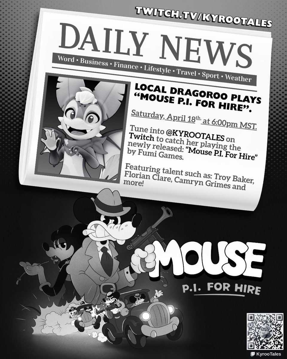 KyrooTales's tweet image. Happy to say, we will be checking out #MOUSEPIForHire on Stream THIS Saturday at 6pm MST, thanks to #keymailer ! Been eager to try this one out for a while! So be sure to stop by and check it out with me!