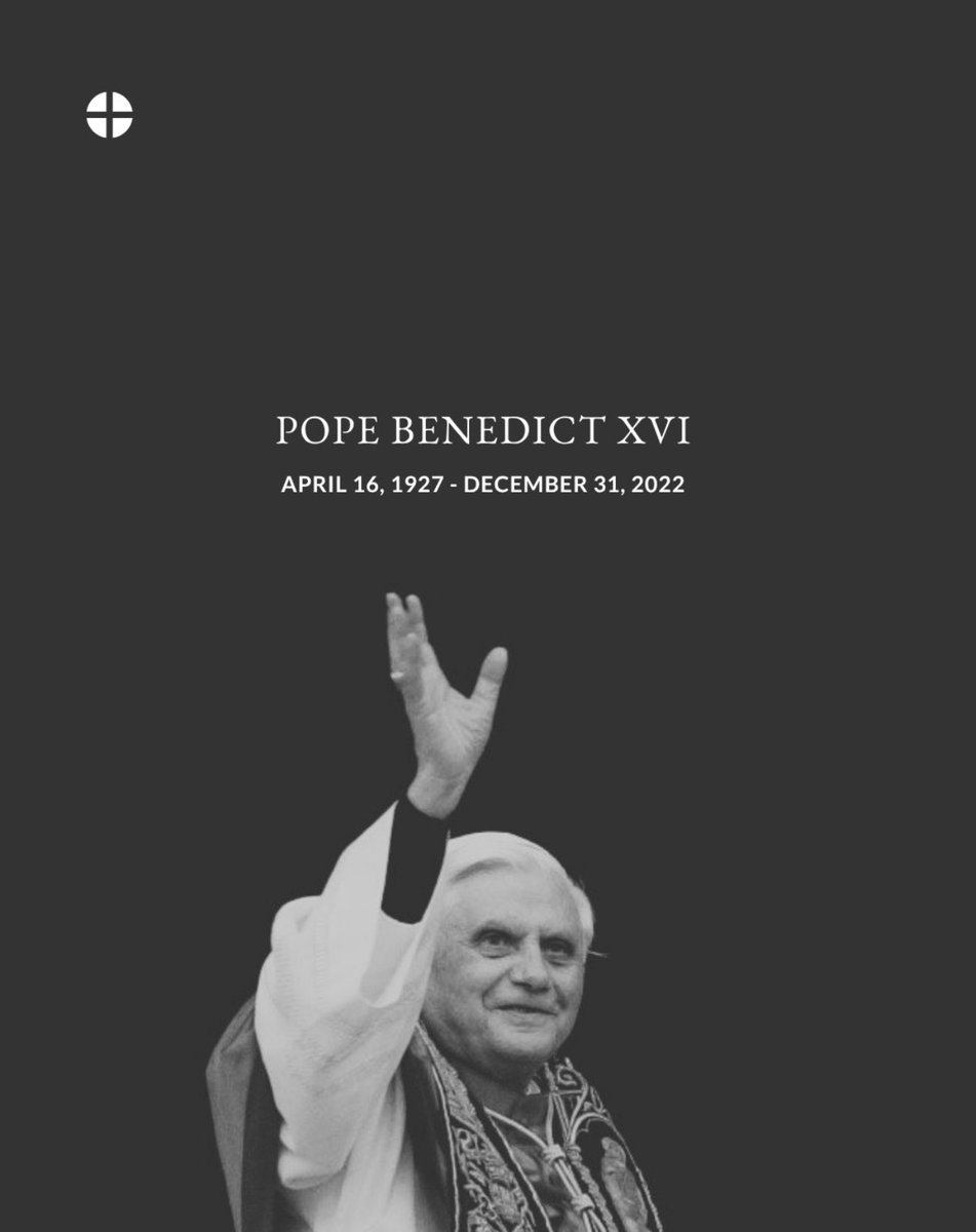 99 años del nacimiento de Benedicto XVI.

Poco a poco el mundo empieza a comprender la obra de uno de los papas más importantes de la contemporaneidad y sin duda uno de los teólogos (y filósofos) más profundos y eruditos de las últimas décadas (o siglos).

Su pontificado fue un