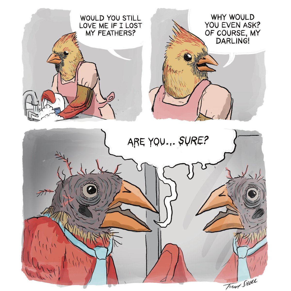 against all advice, I continue to draw comics that only birders will understand