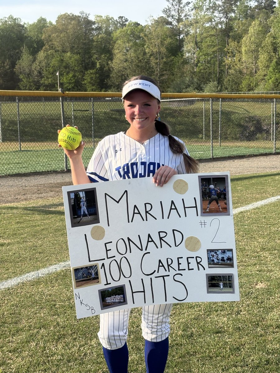 Hornets08_Plank's tweet photo. We are so proud of our #6 @MariahLeonard_6 on her 100th career hit!! One of our OGβs who is a fierce competitor!! Congrats Mariah! #setthepace #mallcop
@Bh2osoftball https://t.co/anf1Zq7G0P