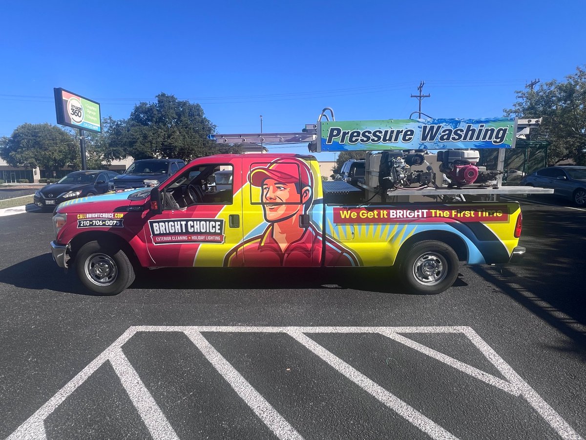 Image360SAWest's tweet image. Check out this custom vehicle wrap our team at Image360 - San Antonio West completed for Bright Choice Exterior Cleaning and Holiday Lights.

image360.com/san-antonio-tx…

#signs #graphics #displays #wraps #sanantonio #austin #texas #image360 #image360sawest