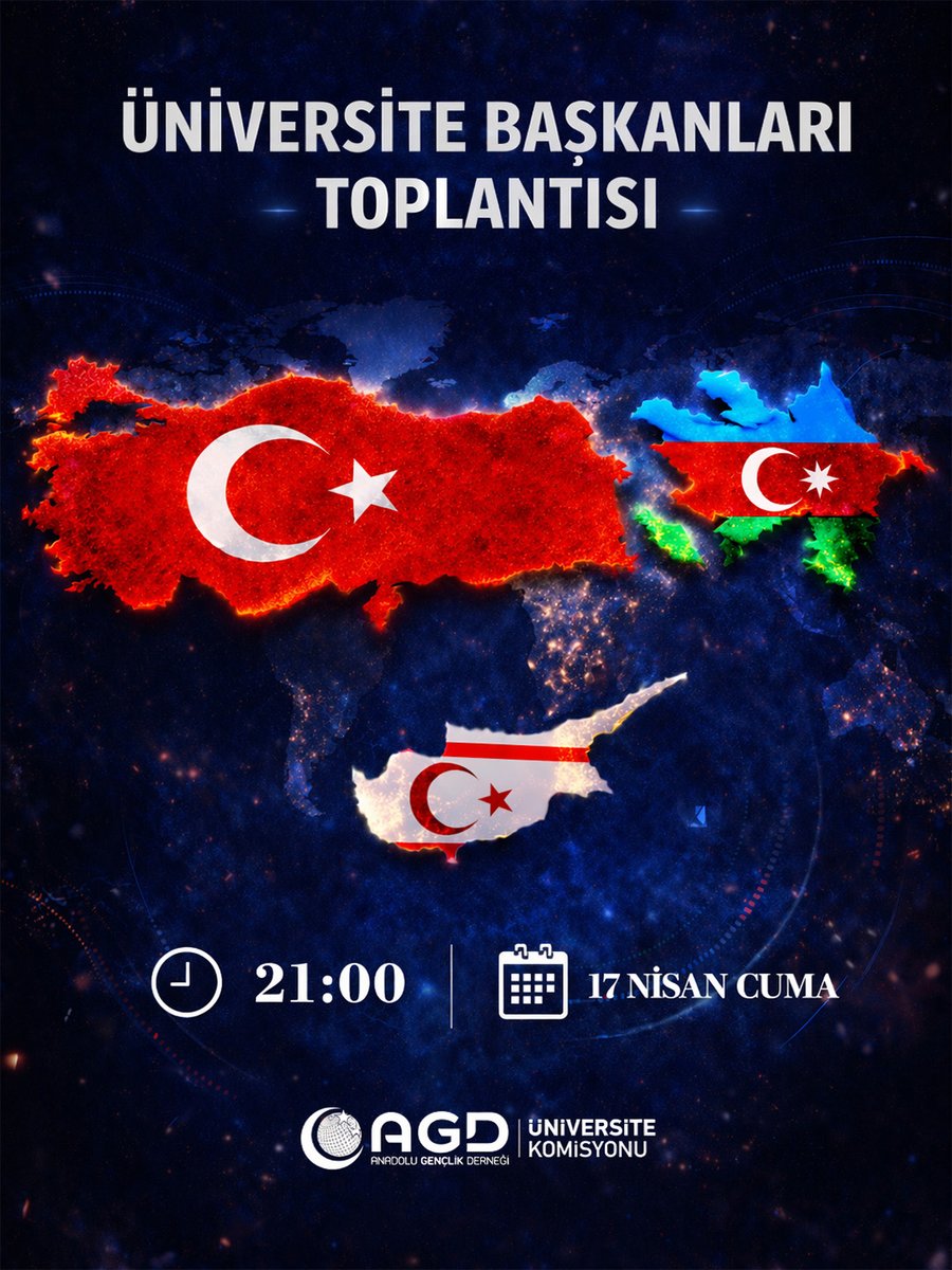 ❝Ve bir bayrak dalgalanmak için;
Rüzgar bekliyor!❞

📍Üniversite Başkanları Toplantısı

📅 17 Nisan Cuma

🕘 21.00